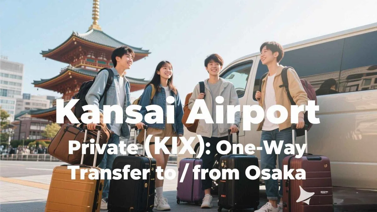 Driver loading suitcases into a private car at Kansai Airport for a transfer to Osaka, Osaka Japan